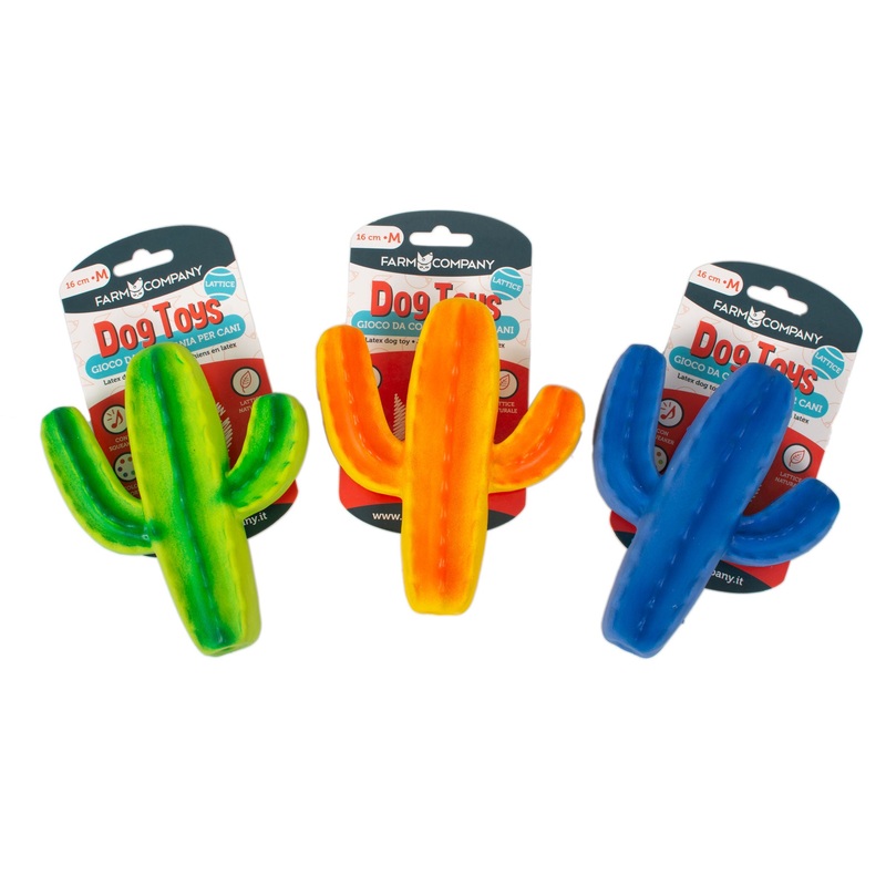 Farm Company Cactus Latex toy ass. colors - L/16 cm -