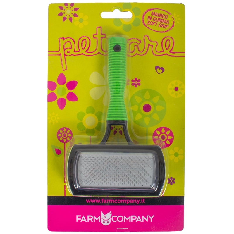 Farm Company Double sided slicker brush/nylon bristle with rubber soft grip -