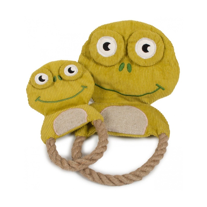 Farm Company Green Cotton & Hemp rope Flog Plush Toy - L 32 cm -