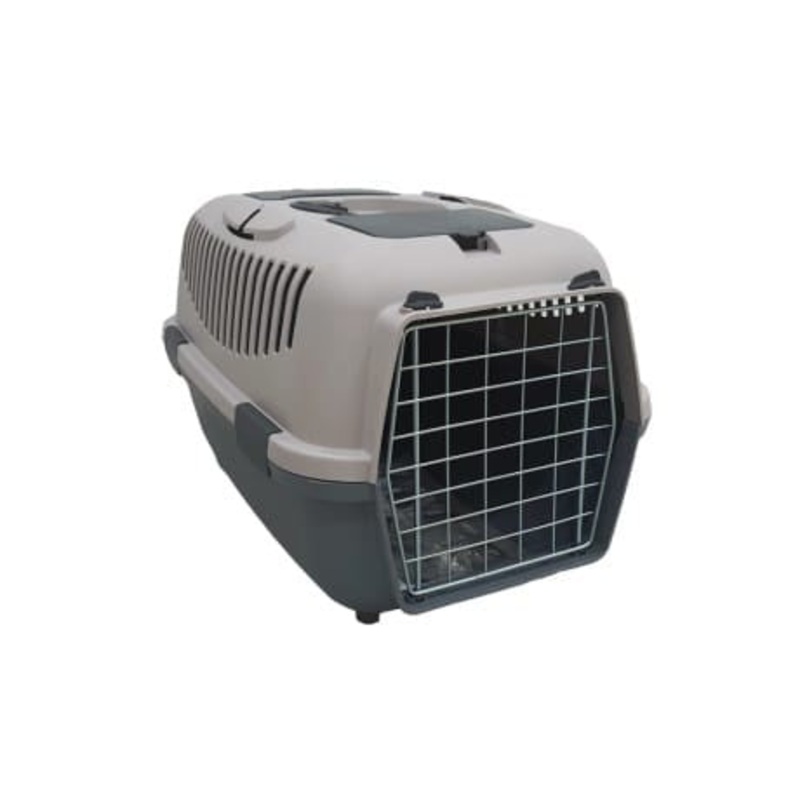 Farm Company Nomade Lux pet carrier with metal door Grey - 48x32x32H -