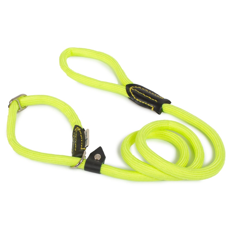 Farm Company Nylon rope choke leash Fluo Yellow - 13mm x 150 -