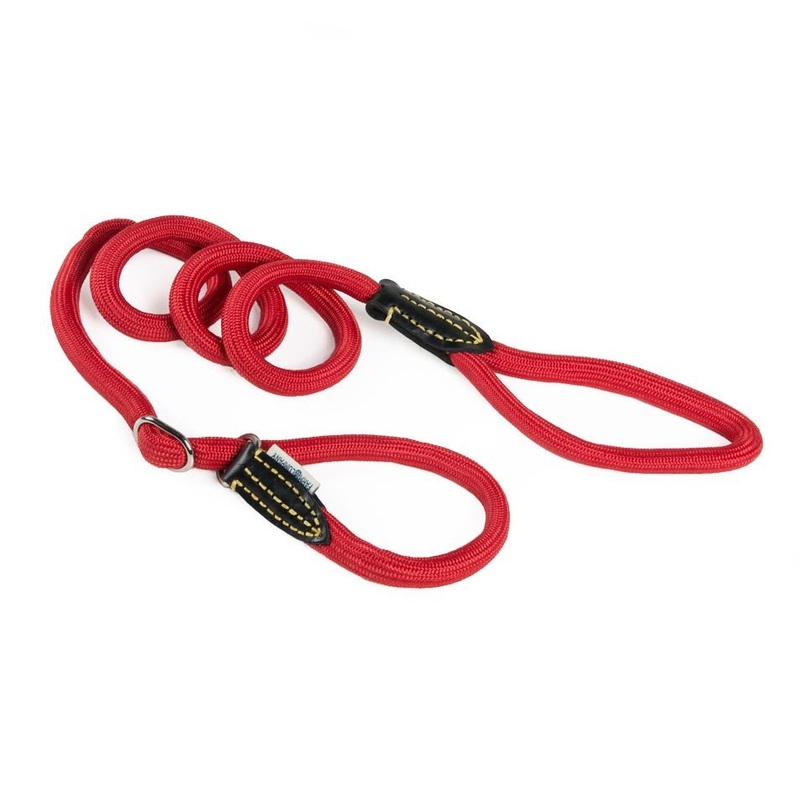 Farm Company Nylon Rope Choke Leash Red - 7mm x 150 -