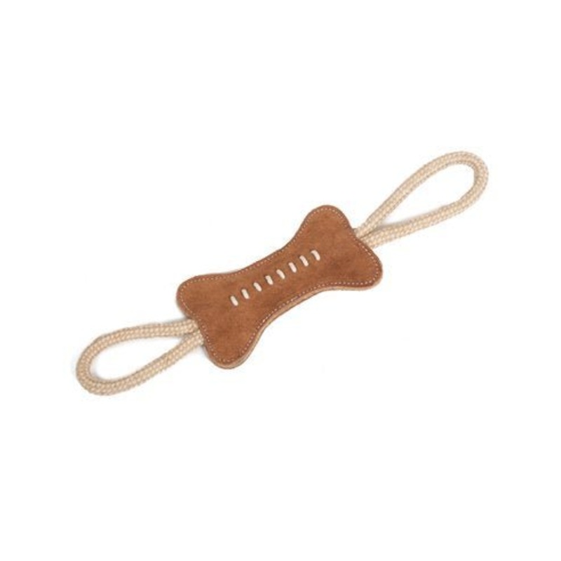 Farm Company Green Suede leather Bone w/jute handles - 37 cm -