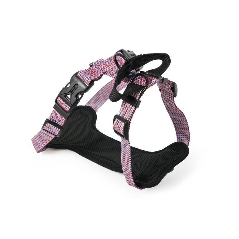 Farm Company Nylon Deluxe Harness Burgundy - M 25mmx53 60cm -