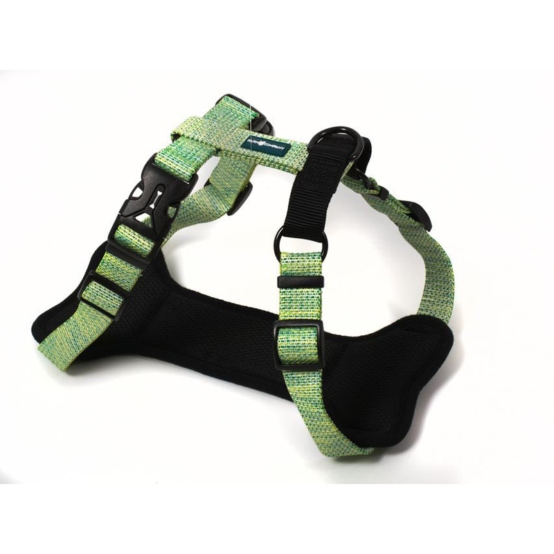 Farm Company Nylon Deluxe Harness Lime Green - M 25mmx53 60cm -