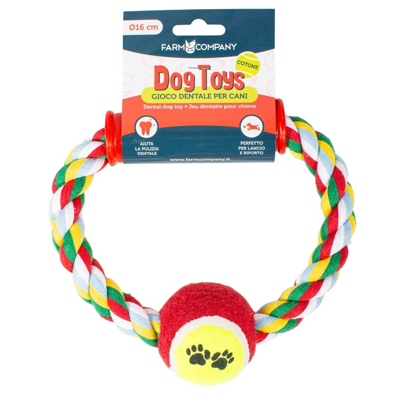 Farm Company Ring cotton bone with ball - cm 16 -