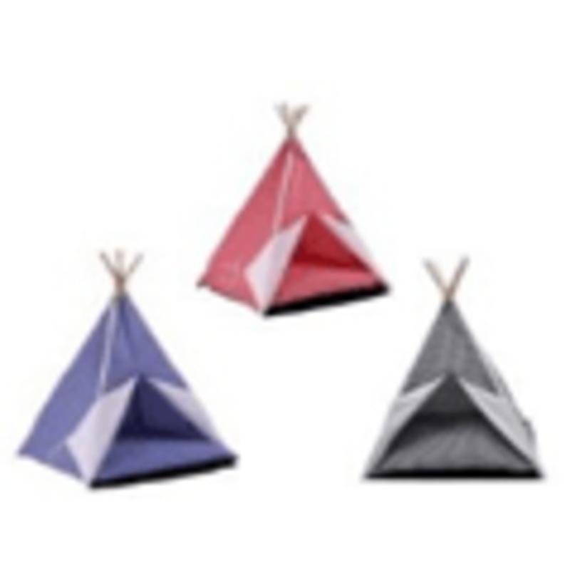 Farm Company Vichy Pet Tent Red - 47x47x75 -