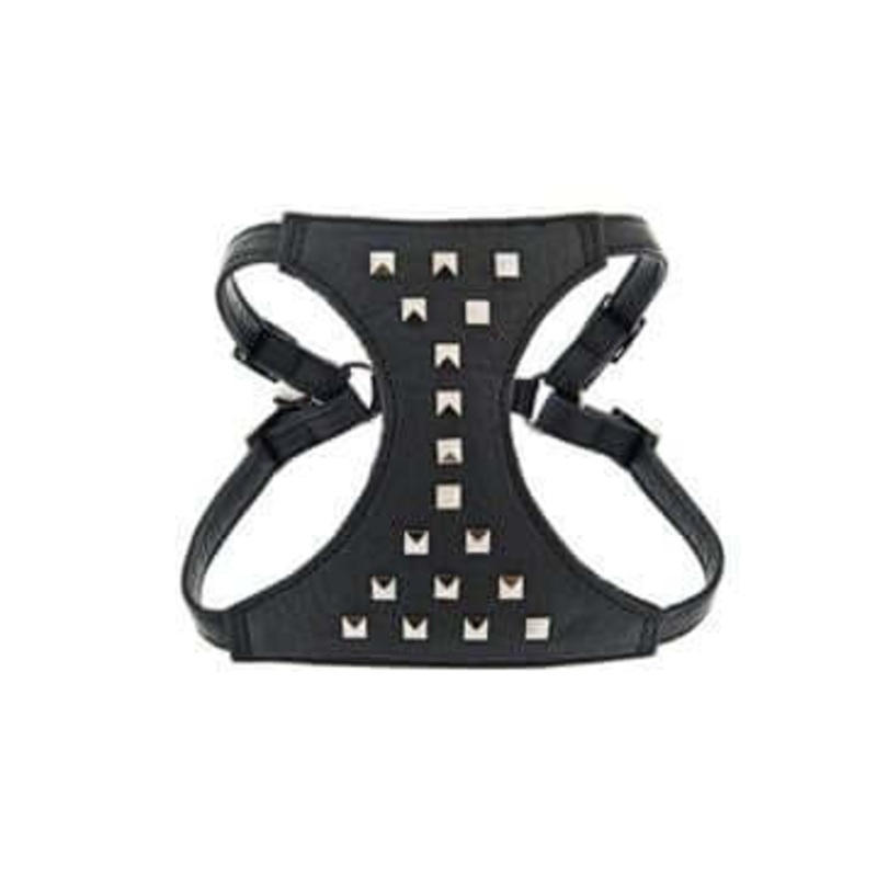 Ferribiella Leather Harness Spike+Leash 120cm XS Black -