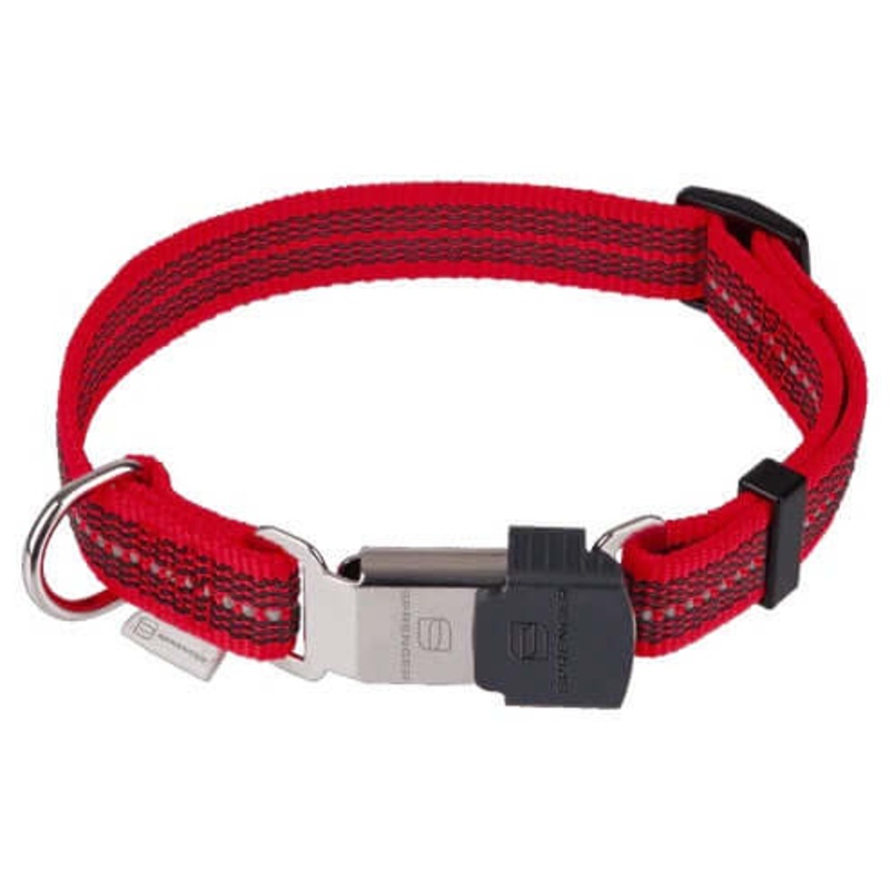 Herm Sprenger Adjustable Collar - reflecting, red, 40-55 cm / 16-22" -