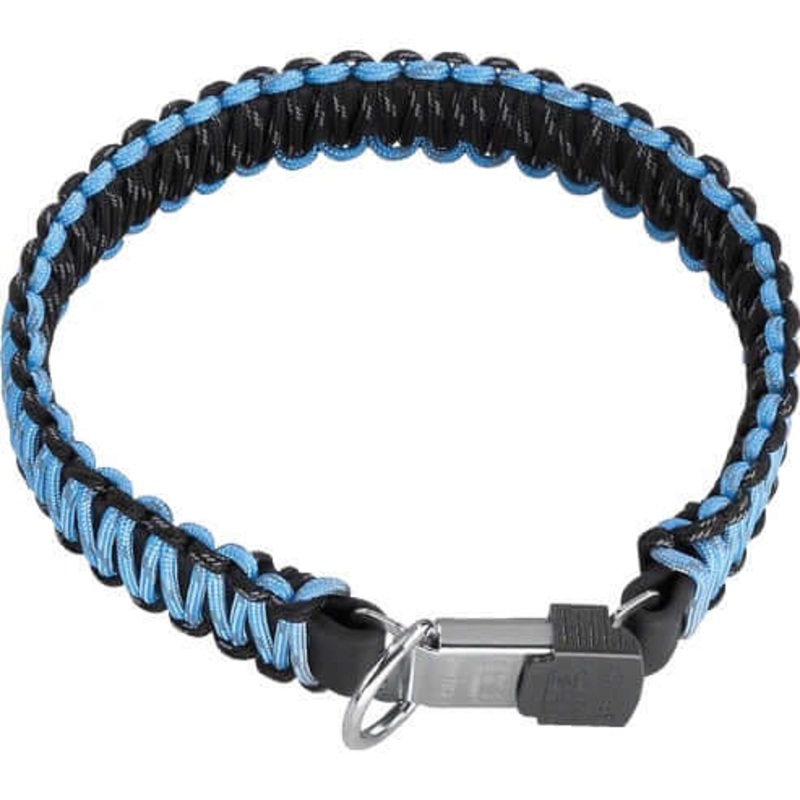 Herm Sprenger PARACORD Collar - reflecting, blue 60cm -