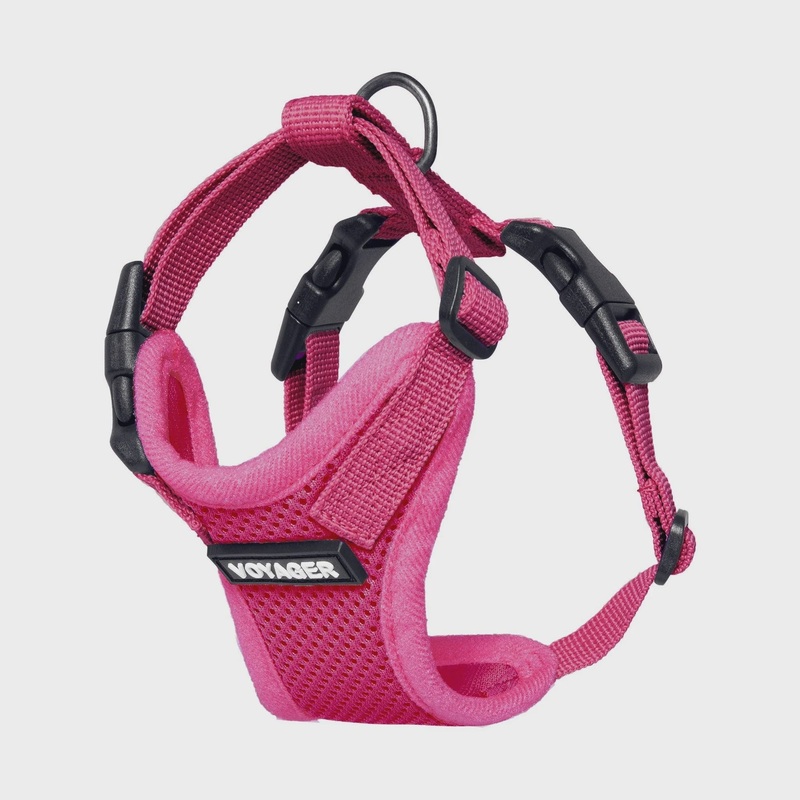 Farm Company Easy Fit mesh and nylon harness with 2 buckles Pink - M 57 80 cm -