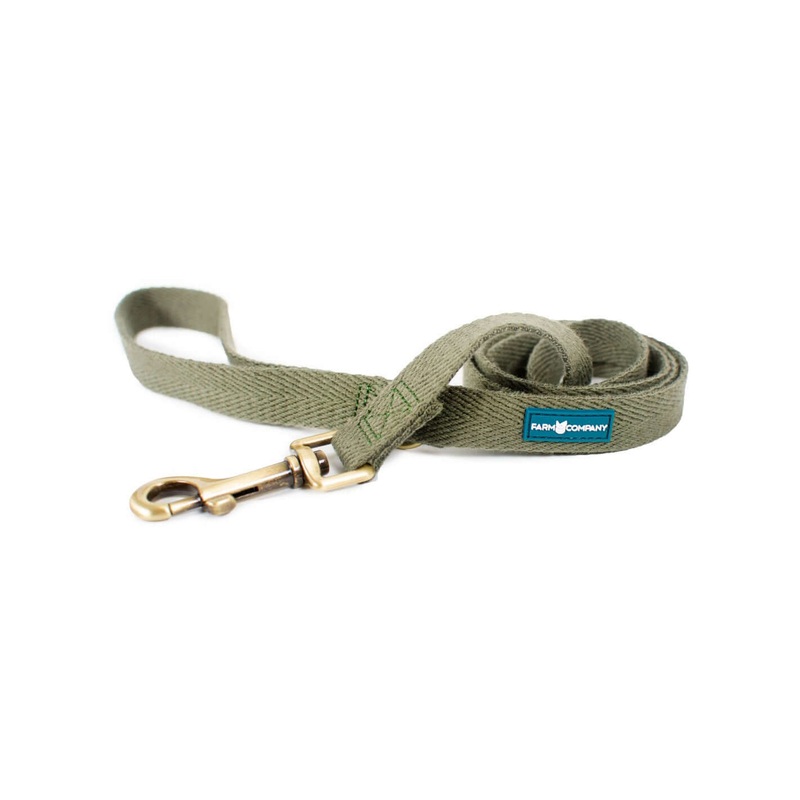Farm Company Green Soybean Leash Olive Green - L/XL 2.5x120cm -