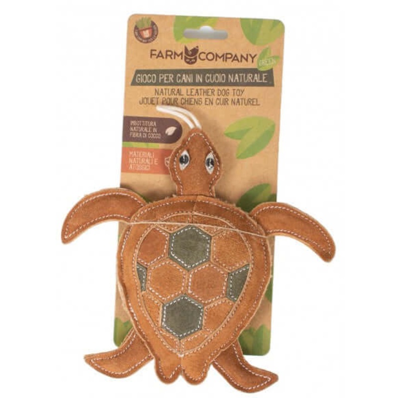 Farm Company Green Suede Leather Turtle Toy - 20cm -