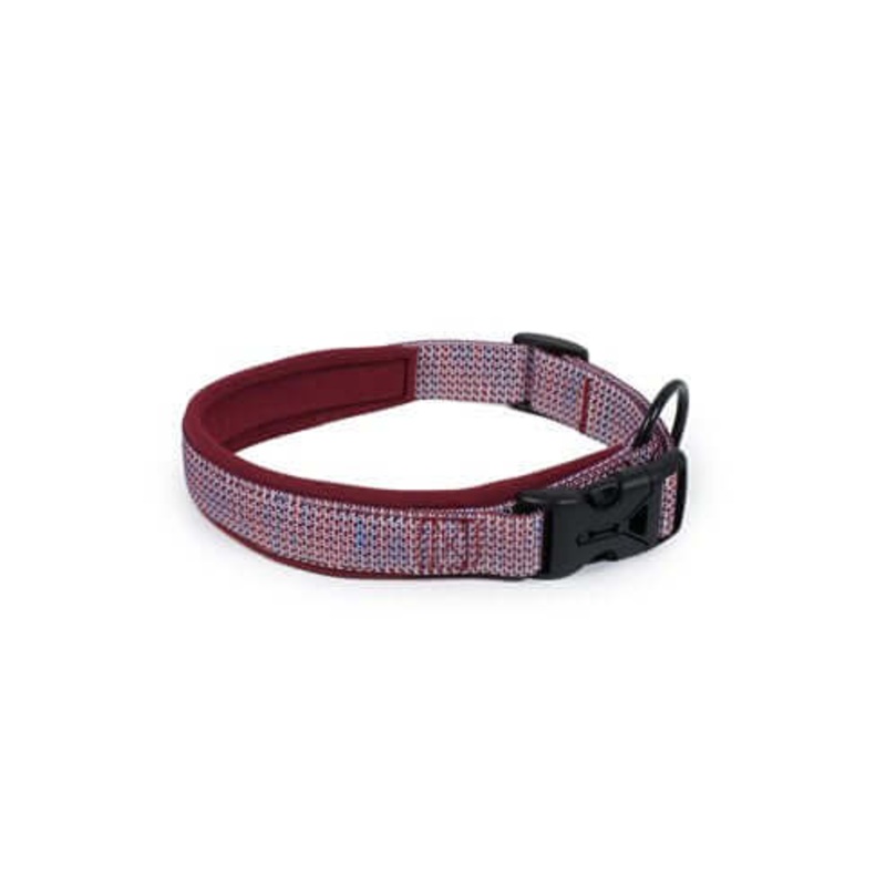 Farm Company Nylon Deluxe Collar Burgundy - 15mmx30 35 cm -