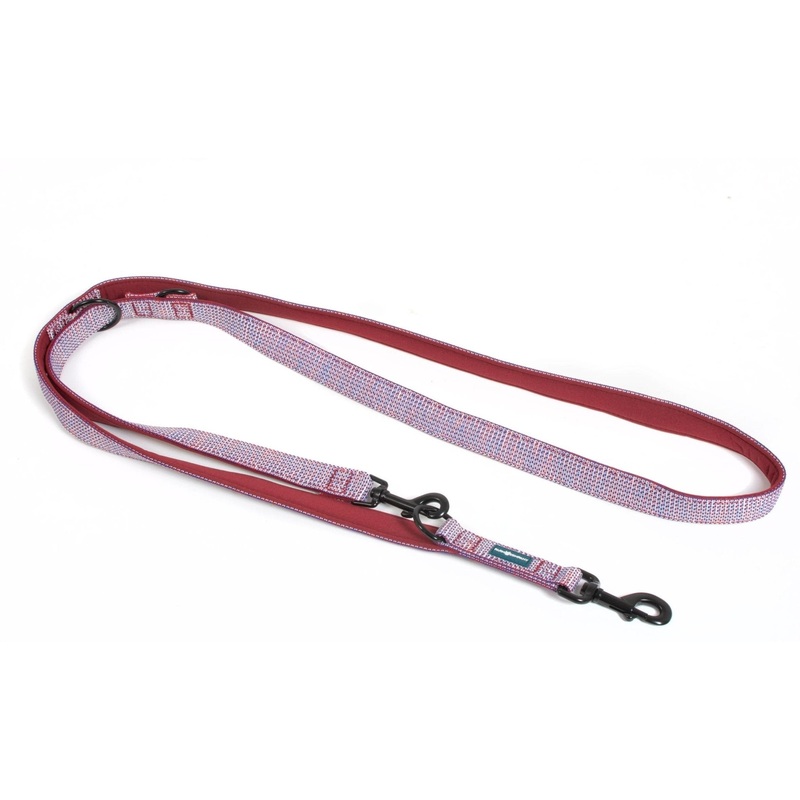Farm Company Nylon Deluxe padded training leash Burgundy - 25mmx2 -
