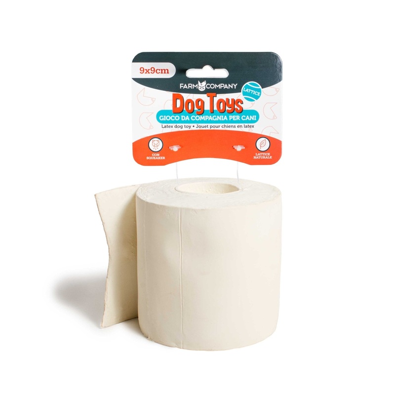 Farm Company Toilet paper latex toy - 9x9x9,5 cm -