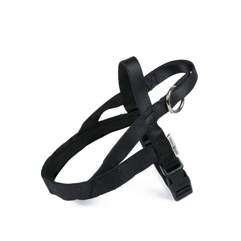 Nylon Norwegian padded harness Black XXL 30mmx51-1 -