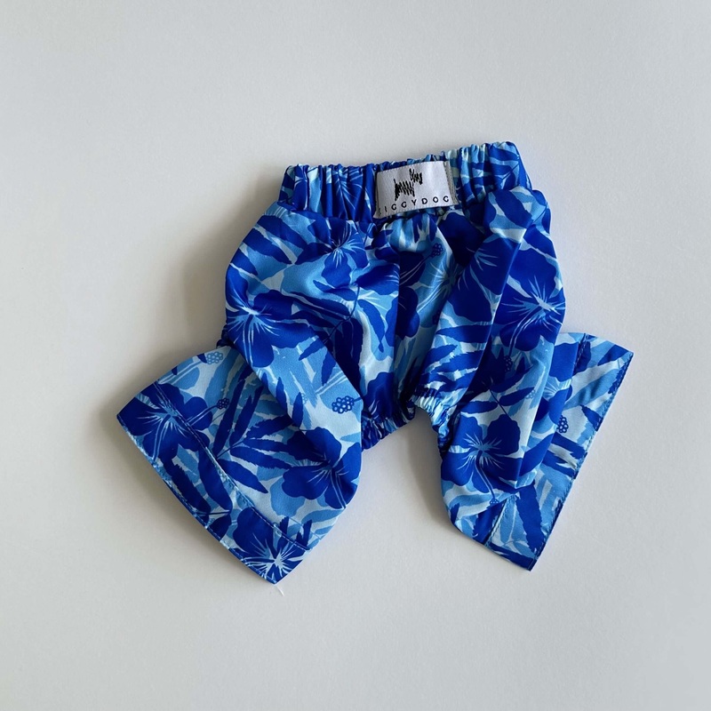 Ziggy Dog Swim Short Blue Floral L -