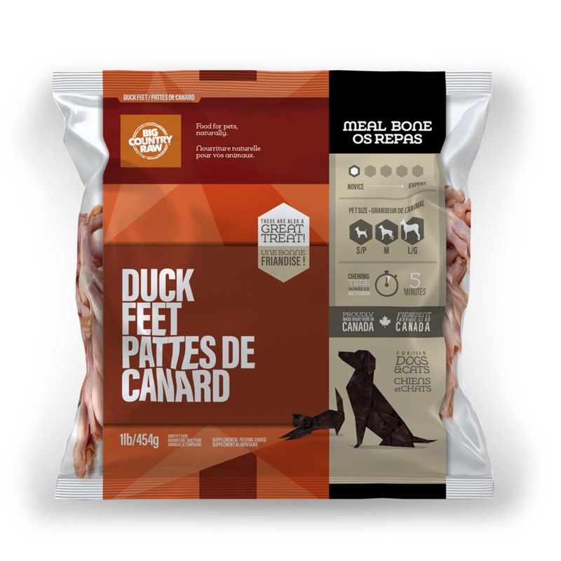 Big Country Raw Duck Feet 1 lb bag
