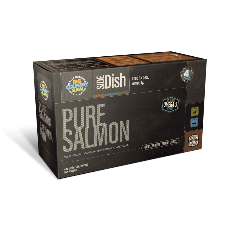 Big Country Raw Side Dish Pure Salmon Carton 4 x 1 lb