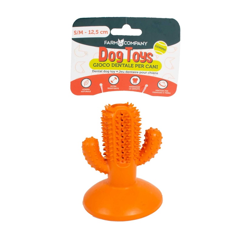 Farm Company Cactus Dental Rubber Toy with Suction Cup - 12.5cm -