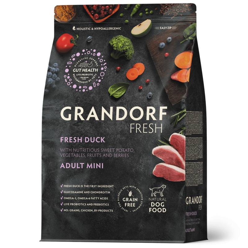 Grandorf Fresh  Fresh Duck  Adult Mini Breeds Dog Food 3Kg