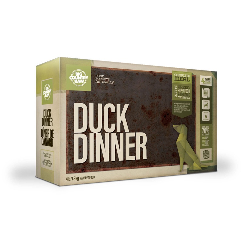 Big Country Raw Duck Dinner Carton 4 x 1 lb
