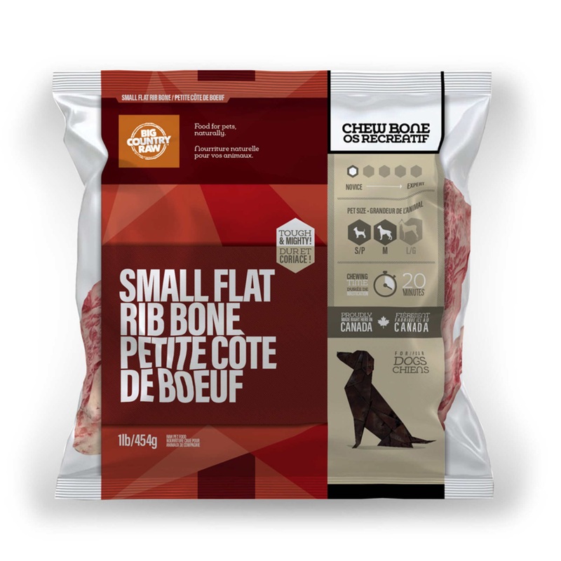 Big Country Raw Flat Rib Bone Small 1 lb bag