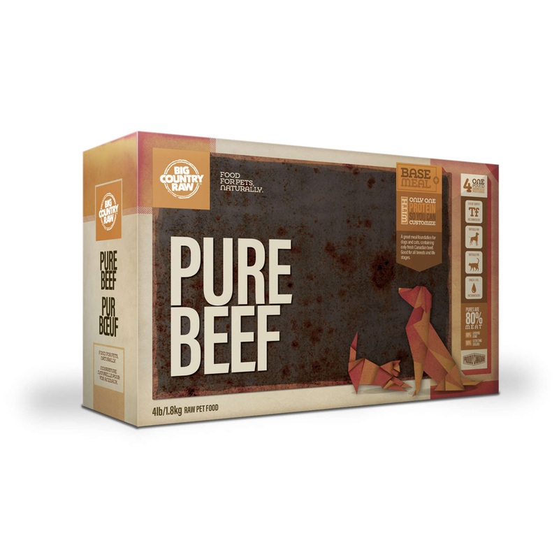 Big Country Raw Pure Beef Carton 4 x 1 lb