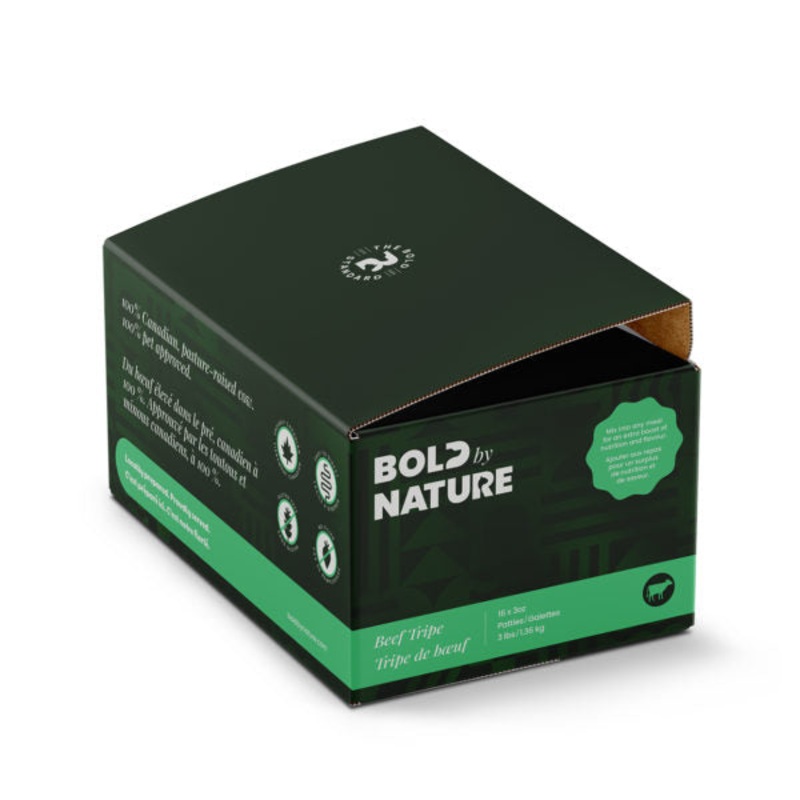 Bold by Nature Beef Tripe Raw Patties Dog 3 lb