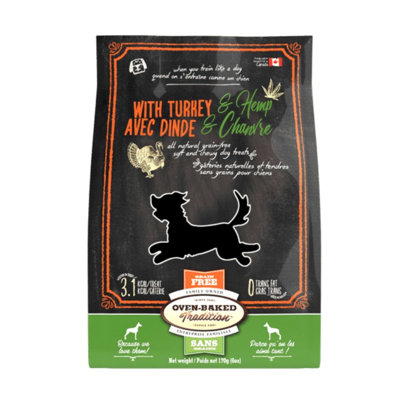 Oven-Baked Tradition All Natural Grain Free Soft & Chewy Turkey Dog Treats 6 oz