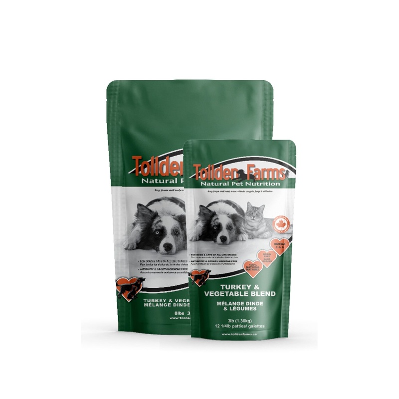 Tollden Farms Turkey & Vegetable Raw Dog Food Blend