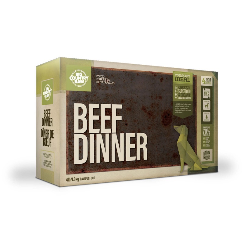 Big Country Raw Beef Dinner Carton 4 x 1 lb