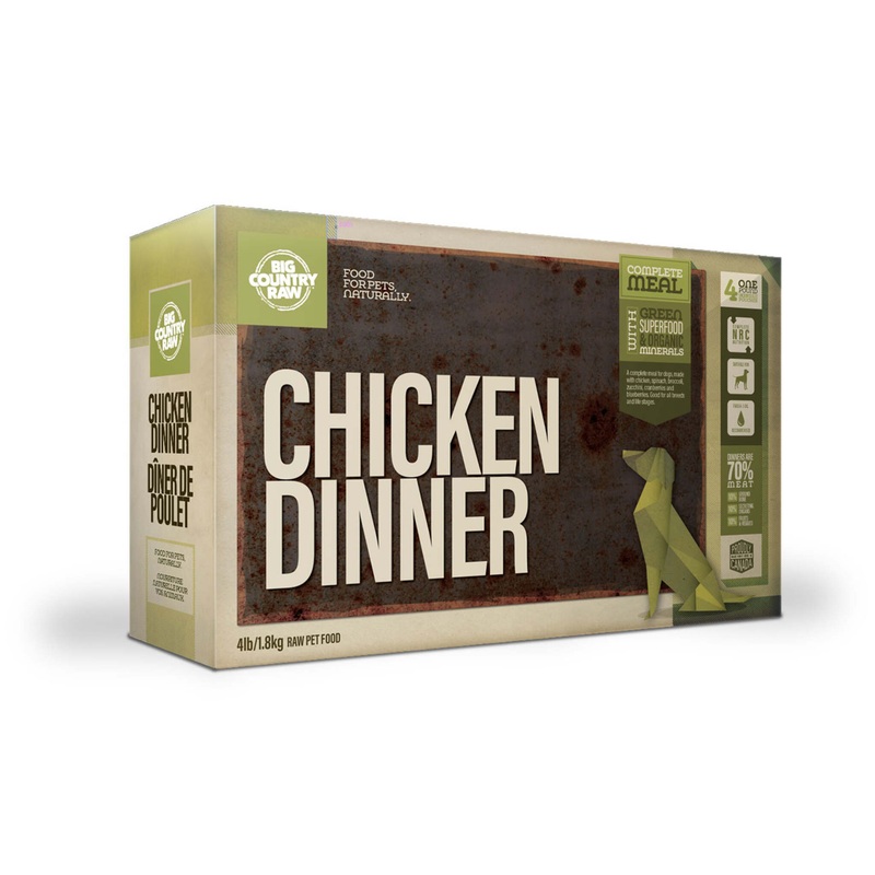 Big Country Raw Chicken Dinner Carton 4 x 1 lb
