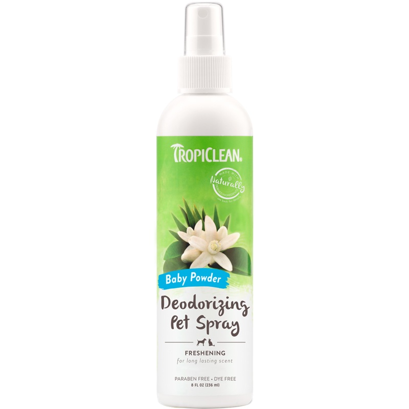 TROPICLEAN Baby Powder Deodorizing Pet Spray