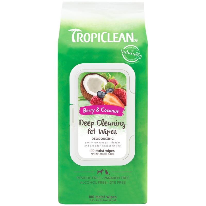 TROPICLEAN Deep Cleaning Deodorizing Wipes
