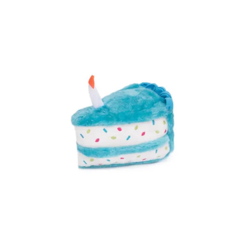 Zippy Paws Birthday Cake Dog Toy - Blue