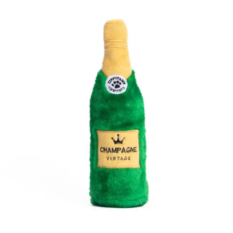 Zippy Paws Happy Hour Crusherz Dog Toy - Champagne