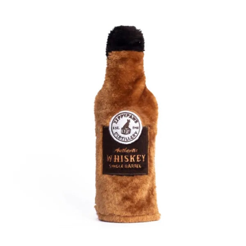 Zippy Paws Happy Hour Crusherz Dog Toy - Whiskey