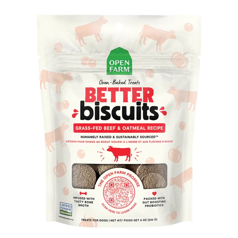 Open Farm Better Biscuits Beef & Oatmeal Recipe Dog Treat