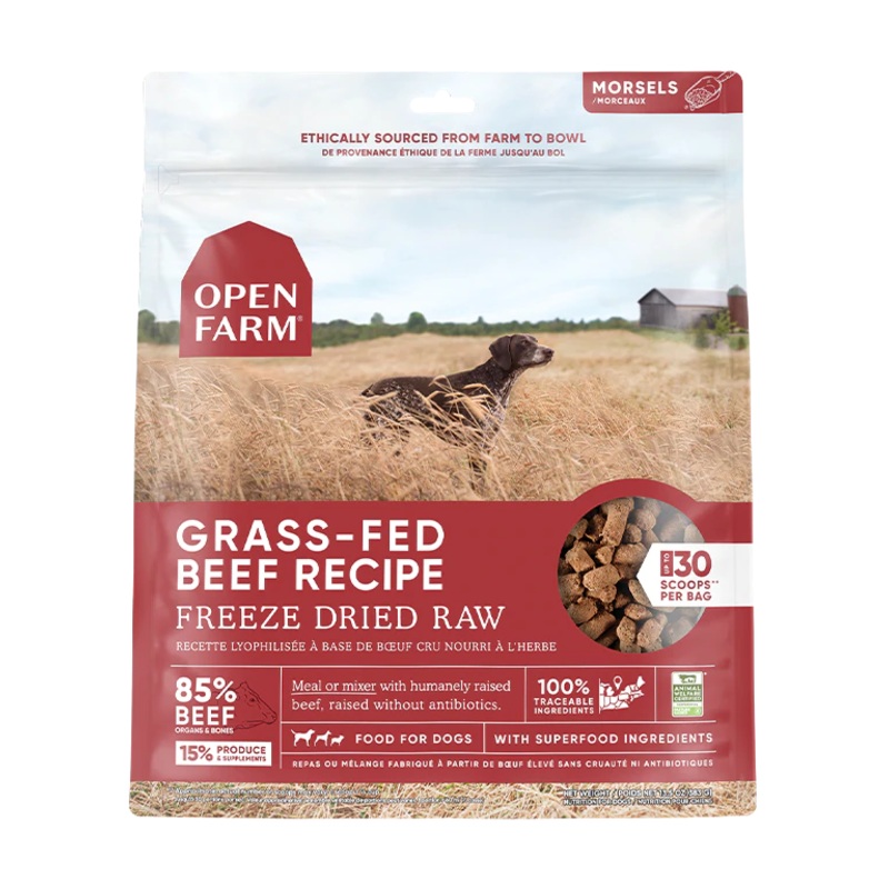 Open Farm Grass-Fed Beef Freeze Dried Raw Dog Food