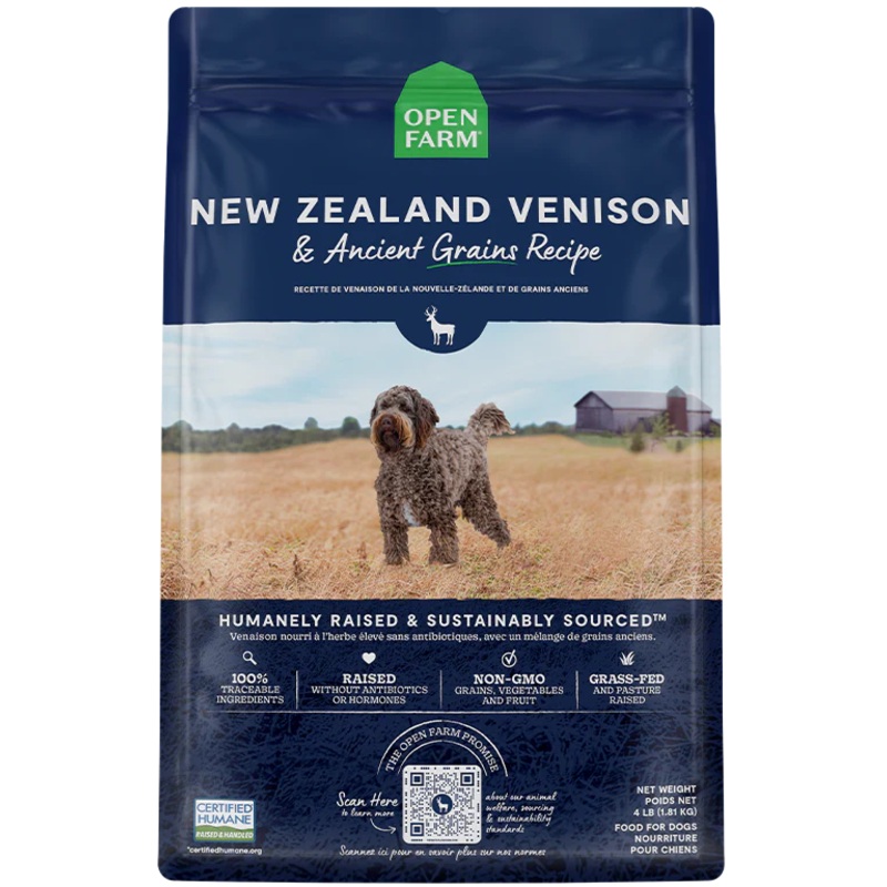 Open Farm New Zealand Venison & Ancient Grains Dry Dog Food