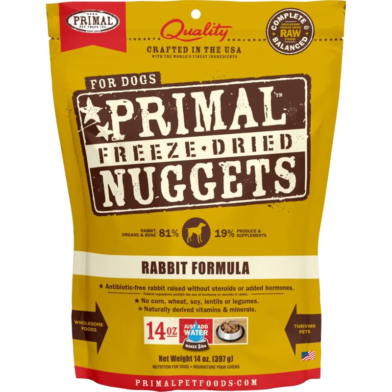 Primal Freeze Dried Rabbit Nuggets For Dogs