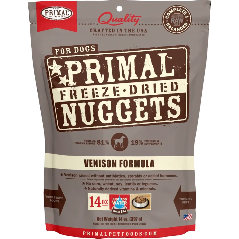 Primal Freeze Dried Venison Nuggets For Dogs