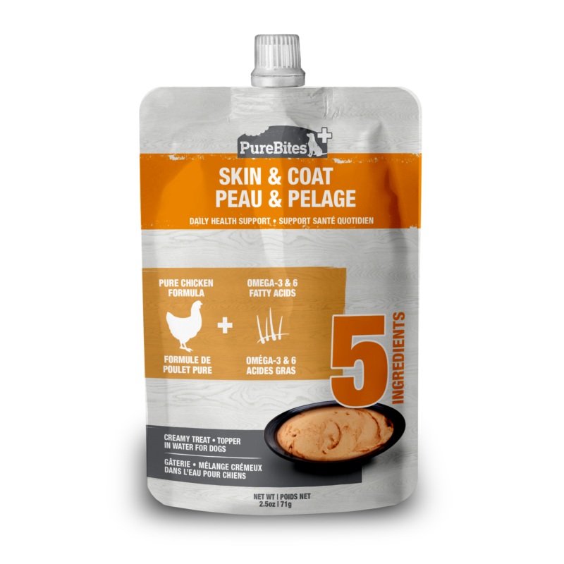 PureBites Skin & Coat Squeezables Dog Treat