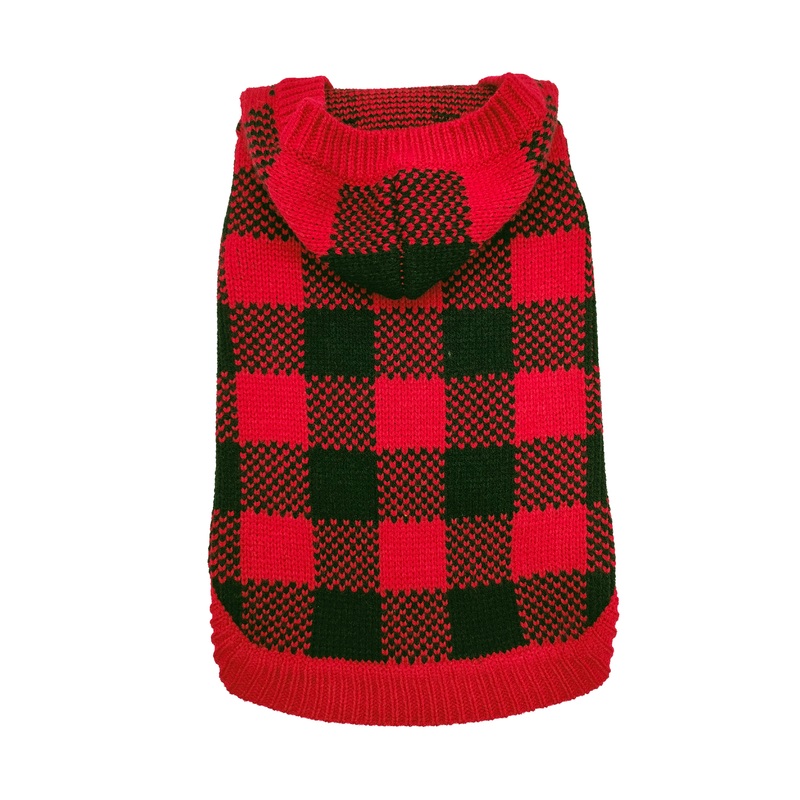 Doggie-Q Double Knit Lumber Sweater - Red
