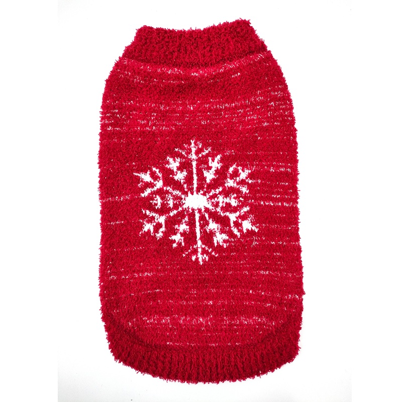 Doggie-Q Red Snowflake Sweater