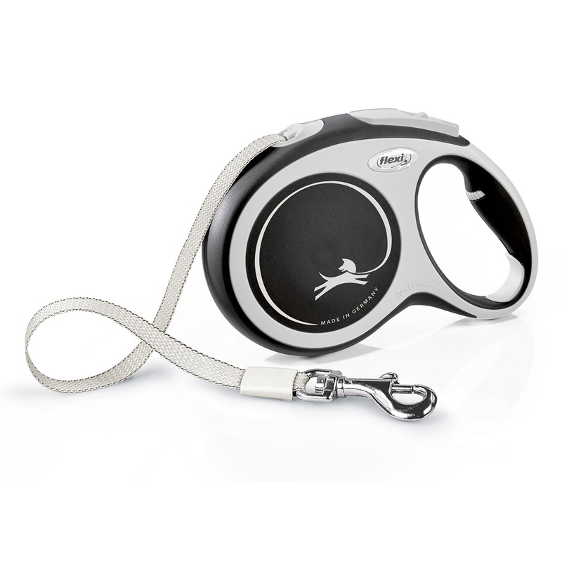 Flexi Comfort Tape Leash - Medium Black (16ft/5m )