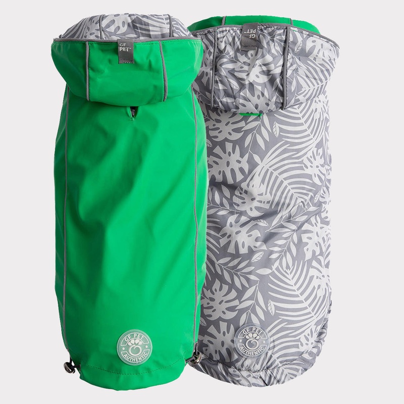 GF Pet Reversible Raincoat Green