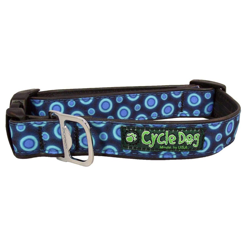 Cycle Dog Collar - Blue SpaceDots (17" - 27")